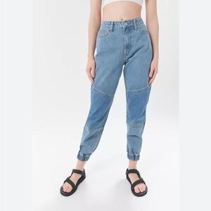 BDG denim high waisted tiered jogger jeans